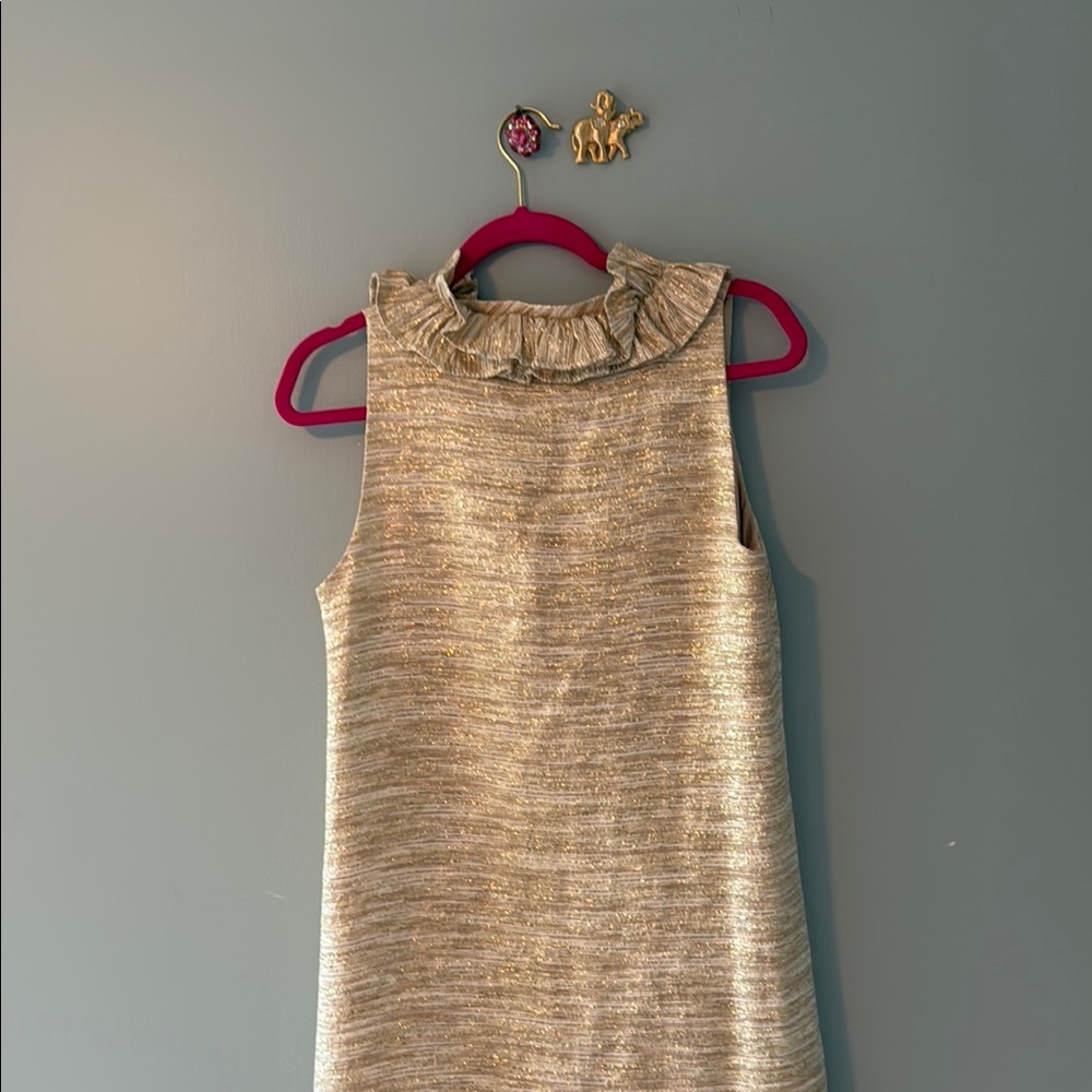 Kate Spade Gold Ruffle Mini Dress - Picture 3 of 3